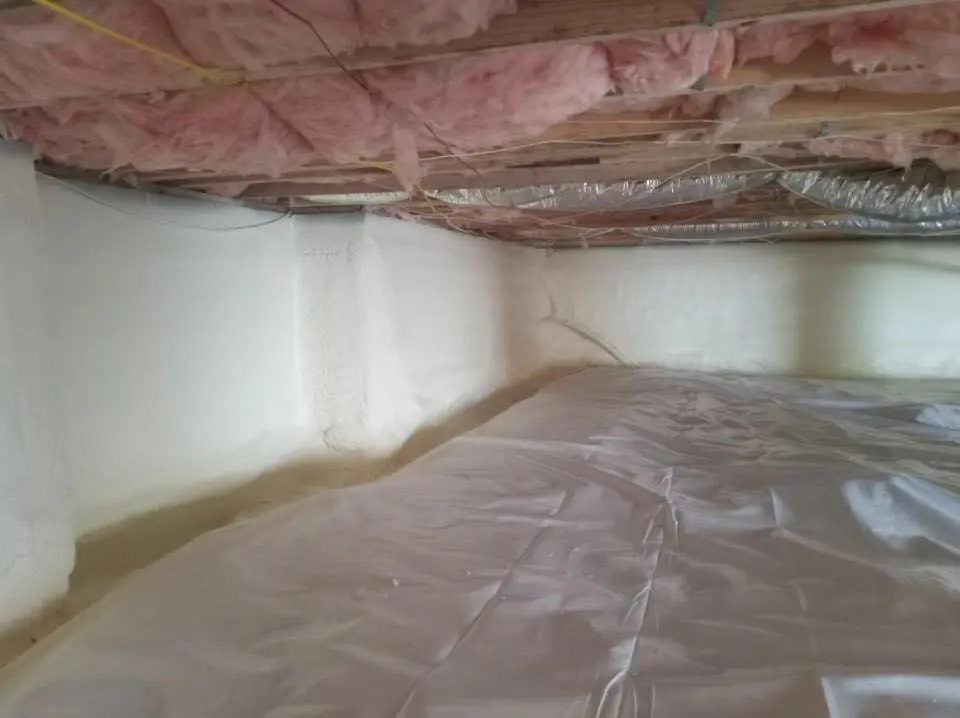 Crawl space encapsulation with closed-cell spray foam for Storm Damage Roof Repair in Niles